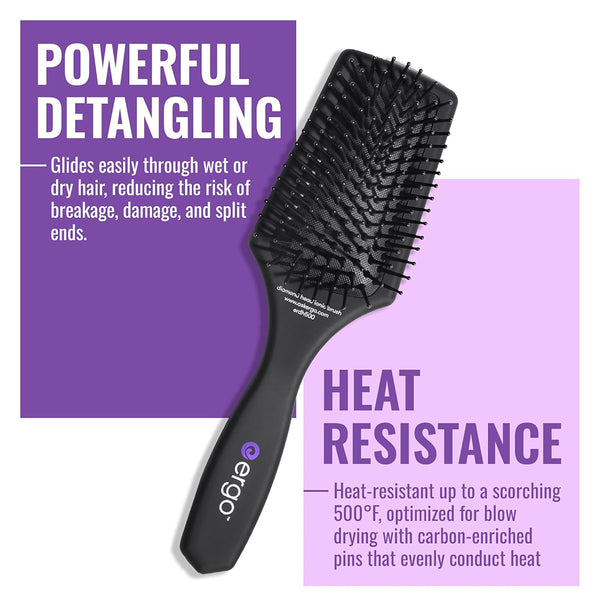 er500 Mini Ionic Polishing Paddle Hair Brush